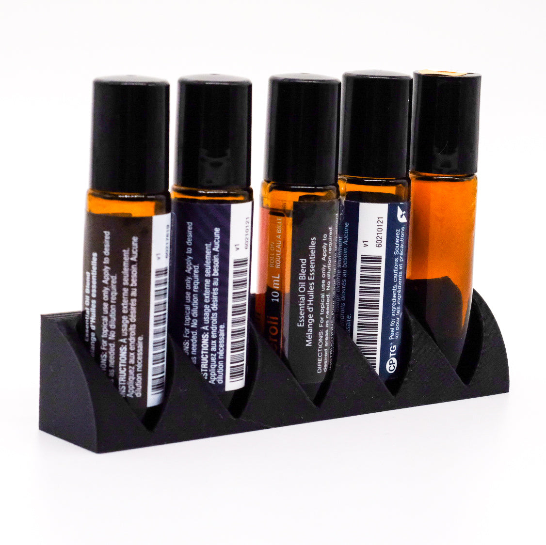 Black miniature display - 5 bottles 5ml or 10ml