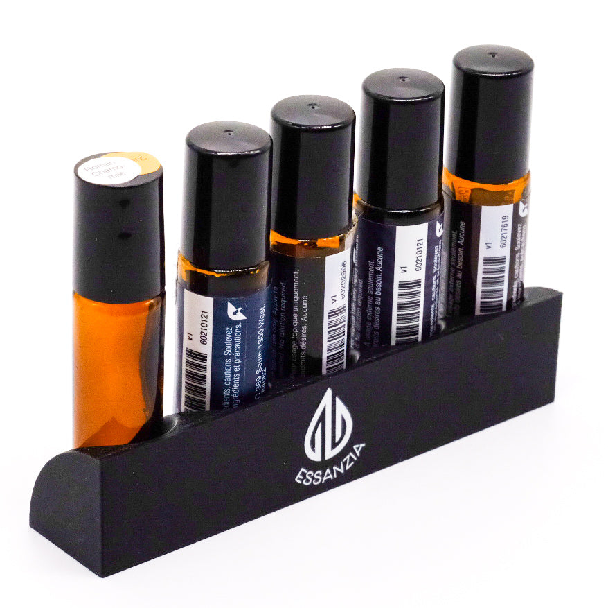 Black miniature display - 5 bottles 5ml or 10ml
