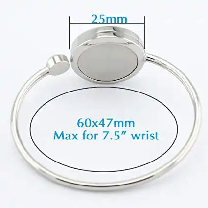Essential oil diffuser bracelet in 316L stainless steel