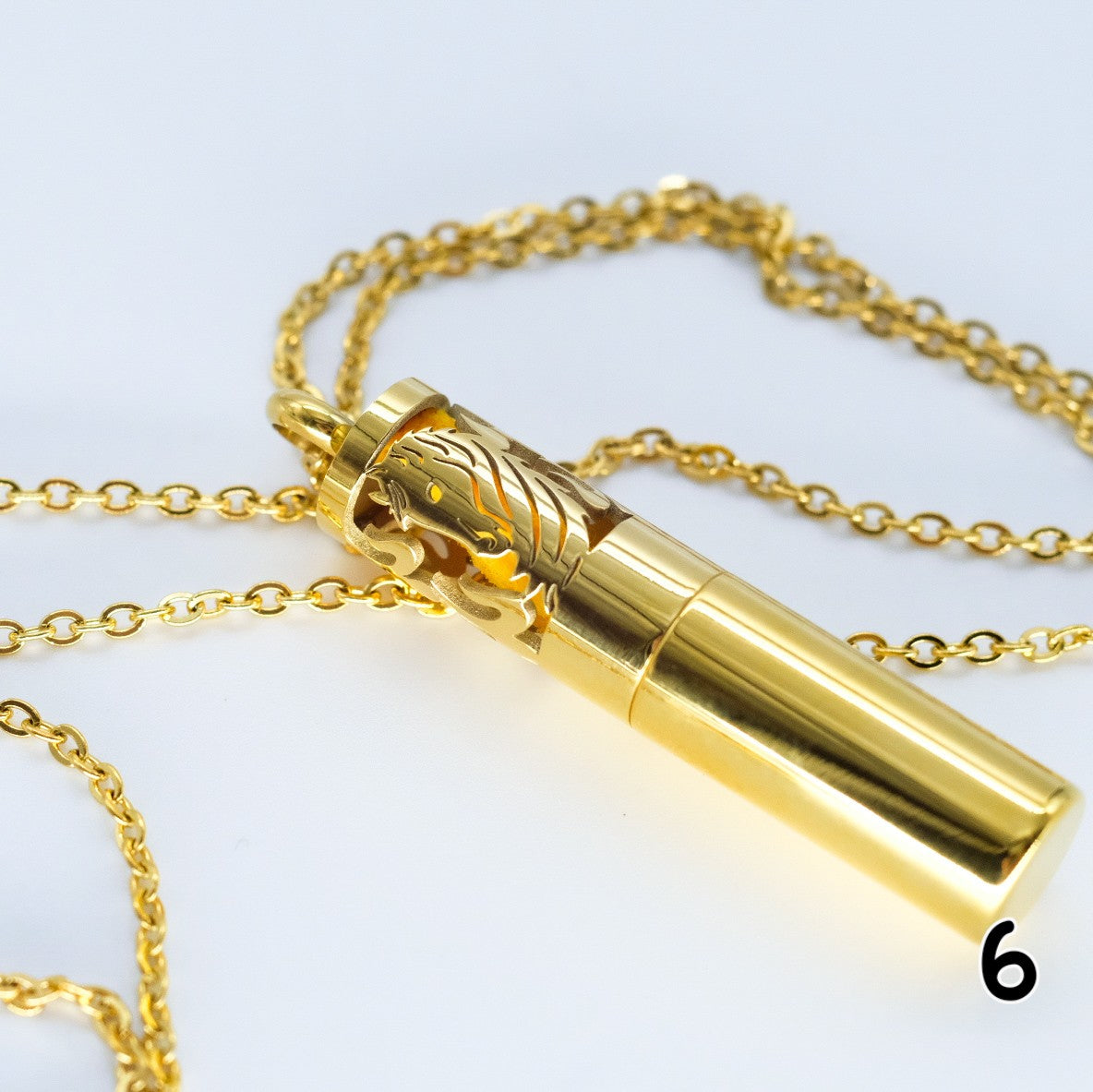 Collier d'aromathérapie cylindrique avec conteneur en acier inoxydable