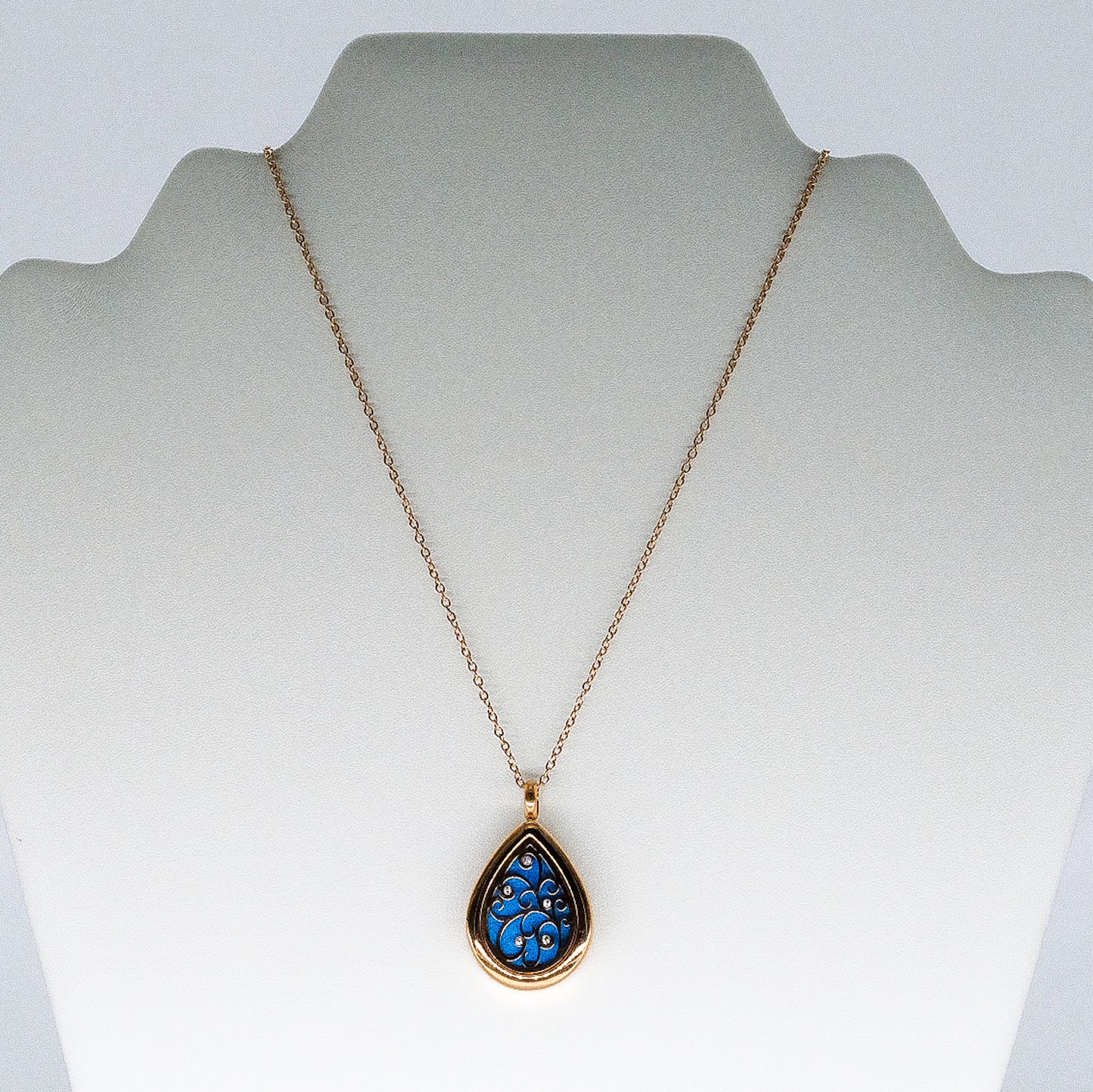 Collier d'aromathérapie goutte d'eau avec acier inoxydable