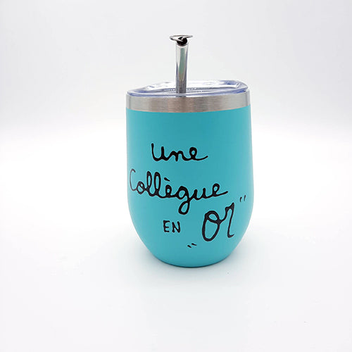 wine tumbler 12oz turquoise