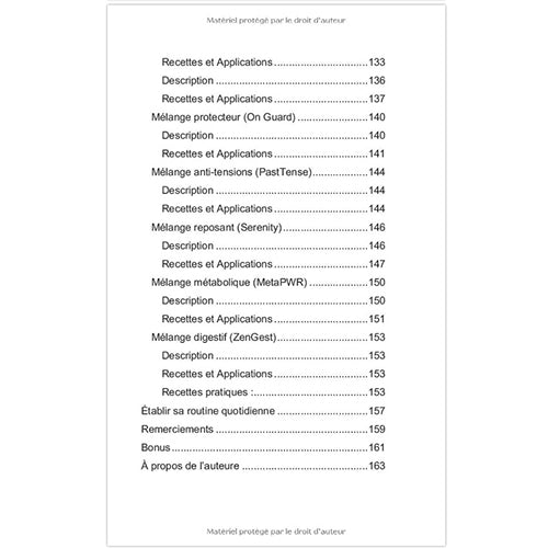 Annie Lachance table des matières 4