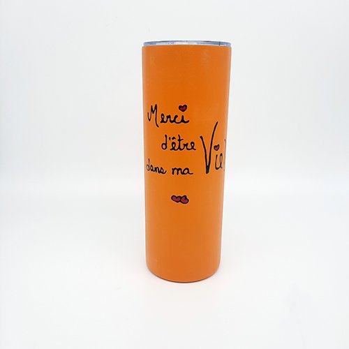 skinny tumbler orange life