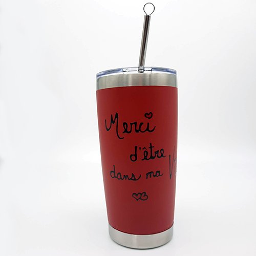 tumbler 20oz red thankyou