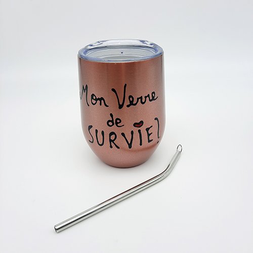 wine tumbler 12oz BRONZE