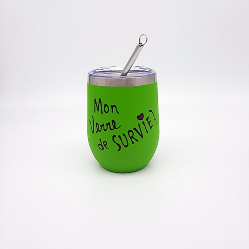 wine tumbler 12oz GREEN