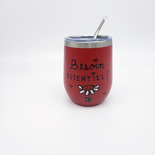wine tumbler 12oz RED NEED