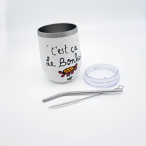wine tumbler 12oz white