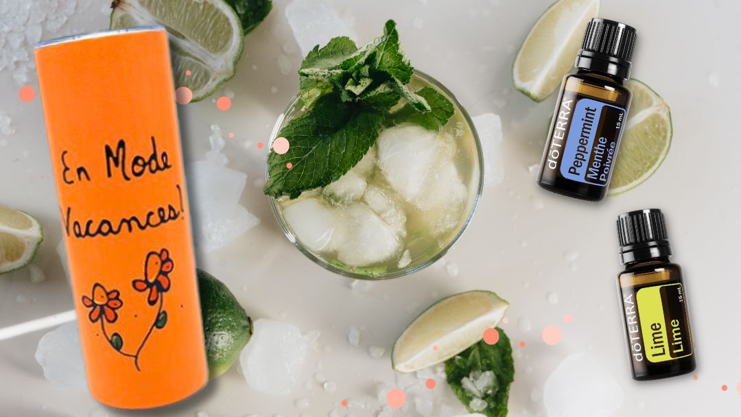 Spearmint Mojito : a cocktail with essential oils