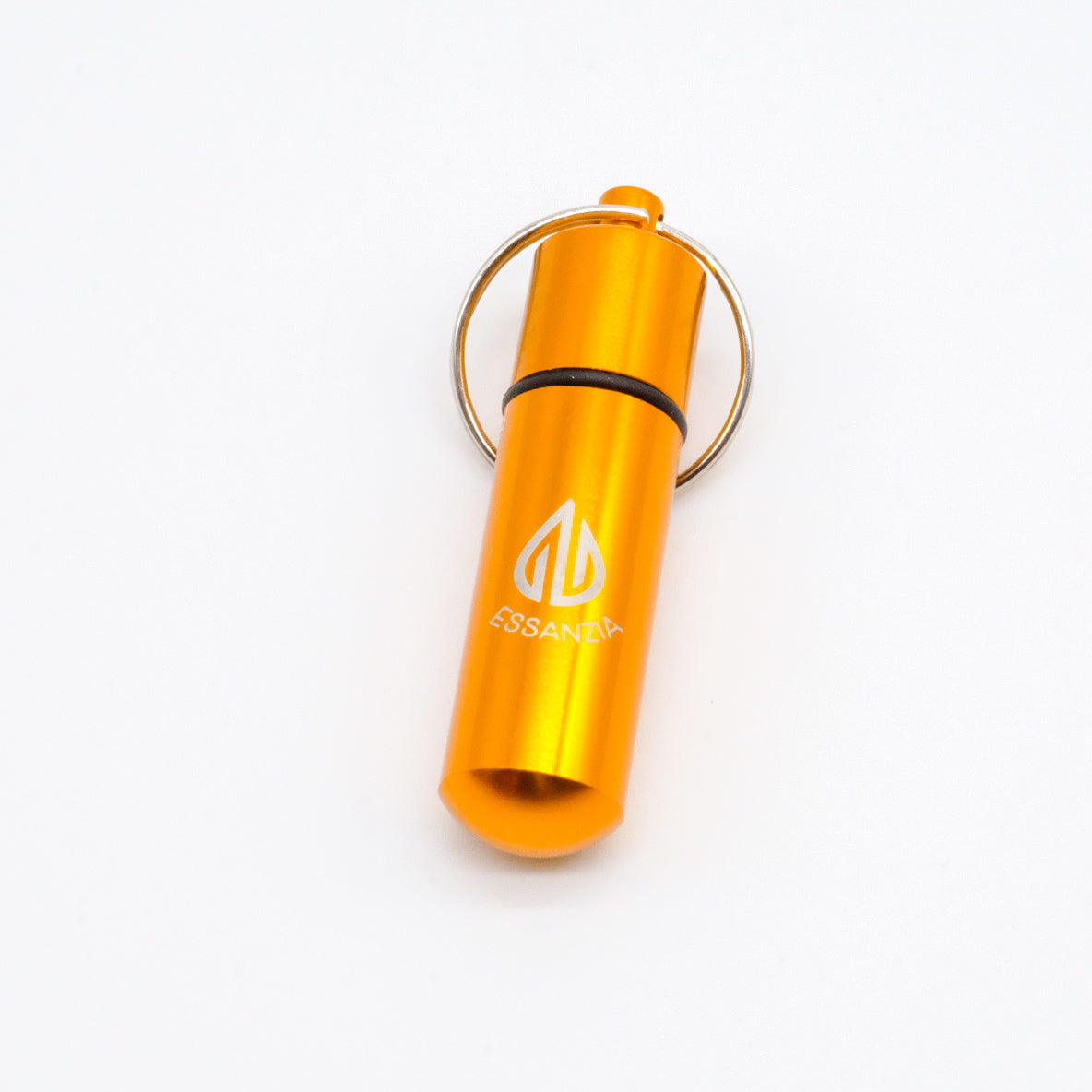 Pilulier de voyage en métal avec porte-clé – Couleurs variées