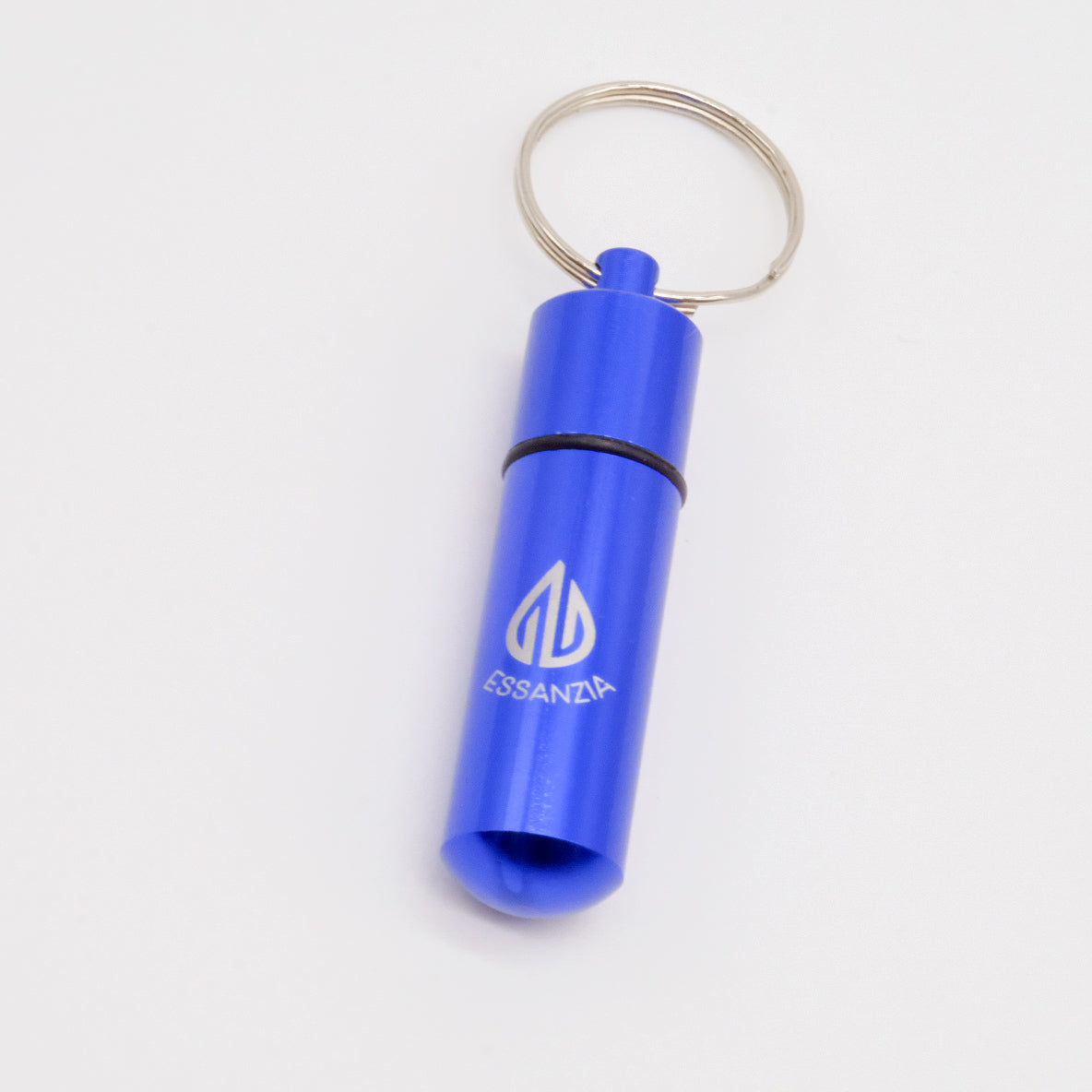 Pilulier de voyage en métal avec porte-clé – Couleurs variées