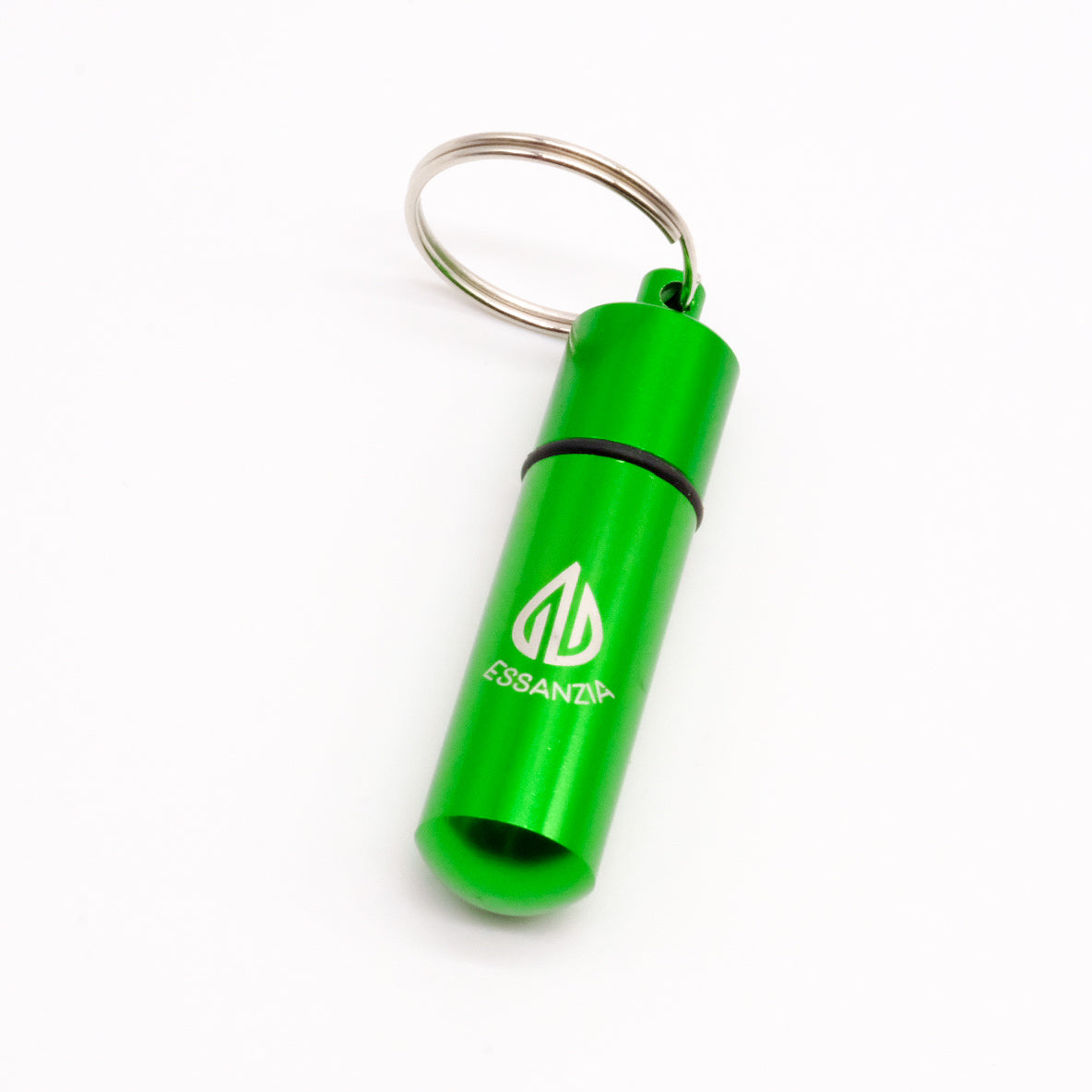 Pilulier de voyage en métal avec porte-clé – Couleurs variées