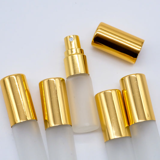 Amber Glass Bottles with Spray Cap – PACK OF 5