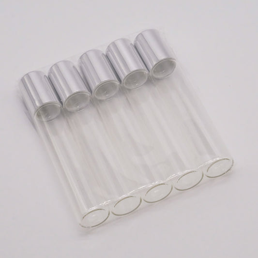 Rouleaux à bille en verre transparent 10 ml, paquet de 5