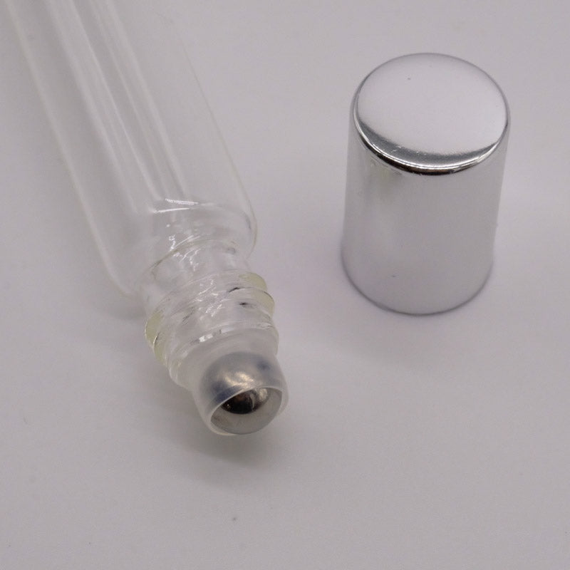 Rouleaux à bille en verre transparent 10 ml, paquet de 5