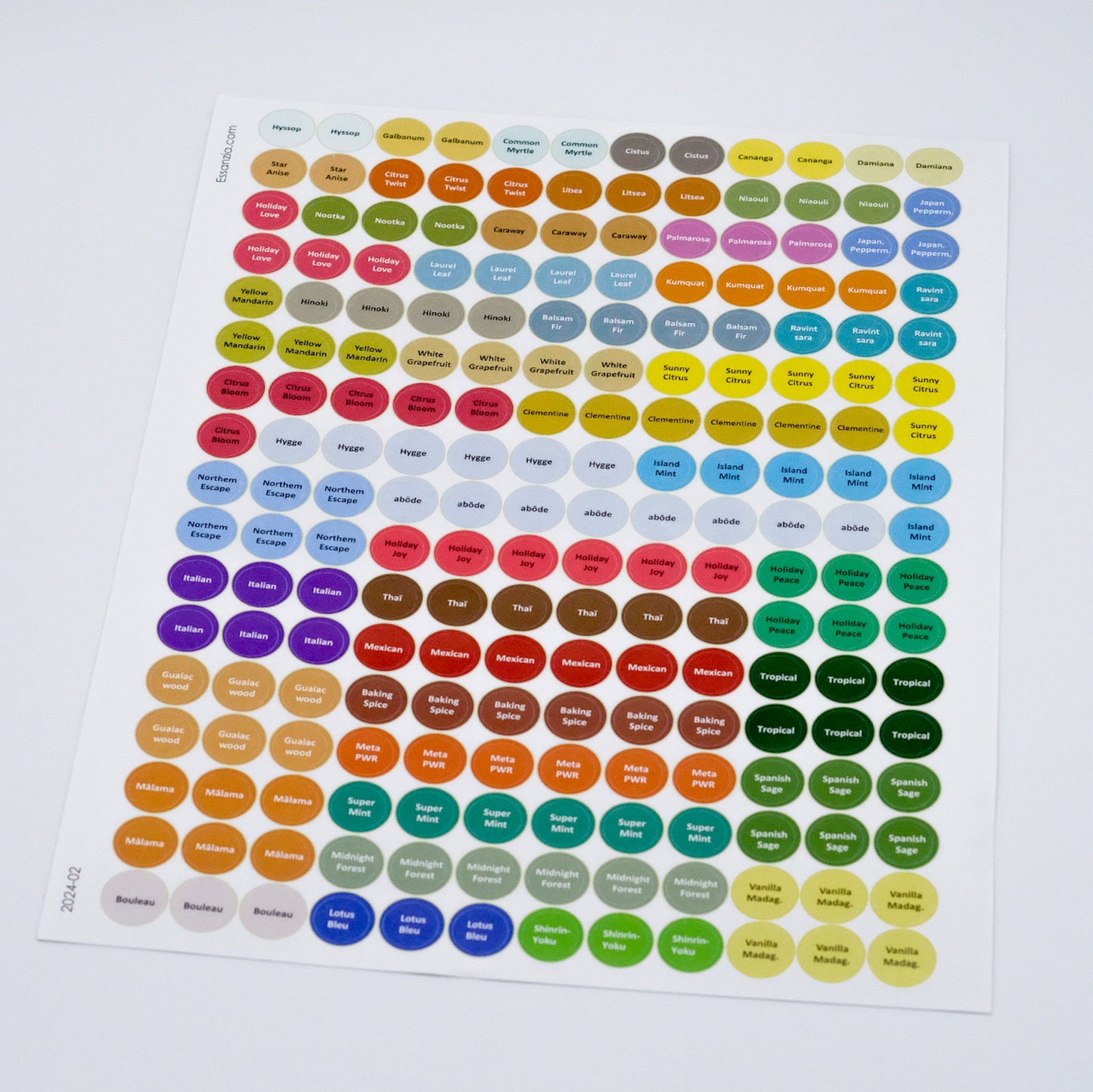 Stickers - Essential Oils - Mixed Sheets