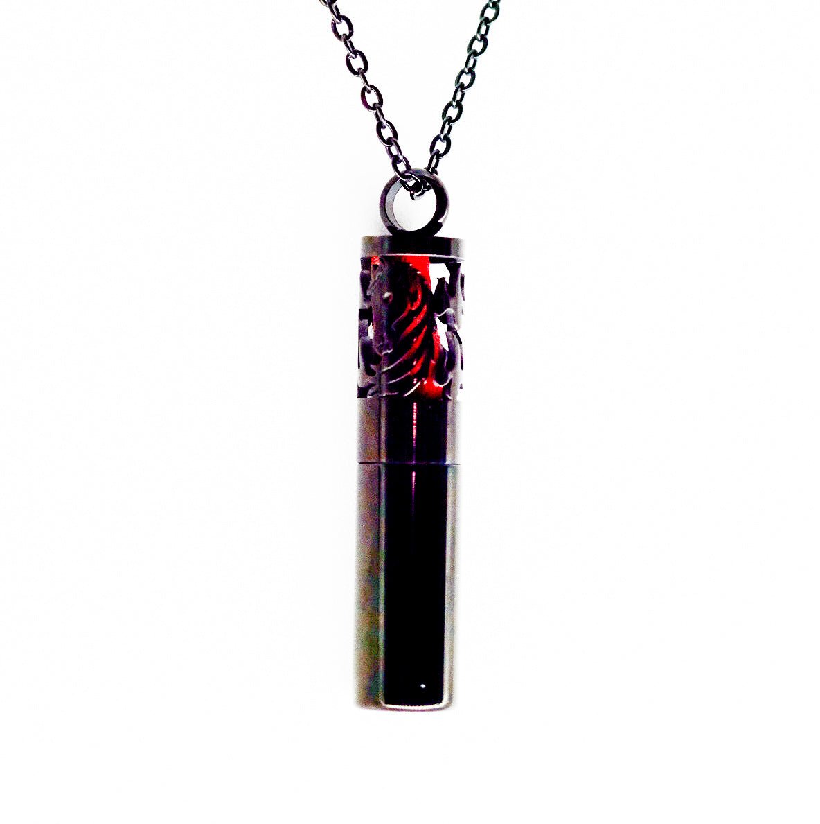 Cylindrical Aromatherapy Necklace with Stainless Steel Container 