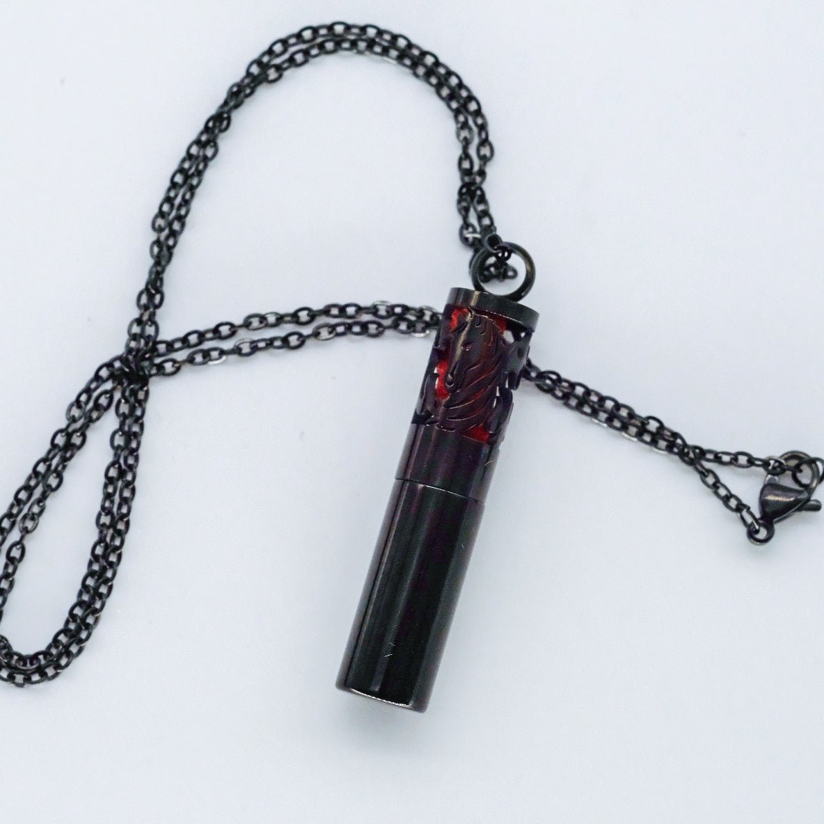 Cylindrical Aromatherapy Necklace with Stainless Steel Container 