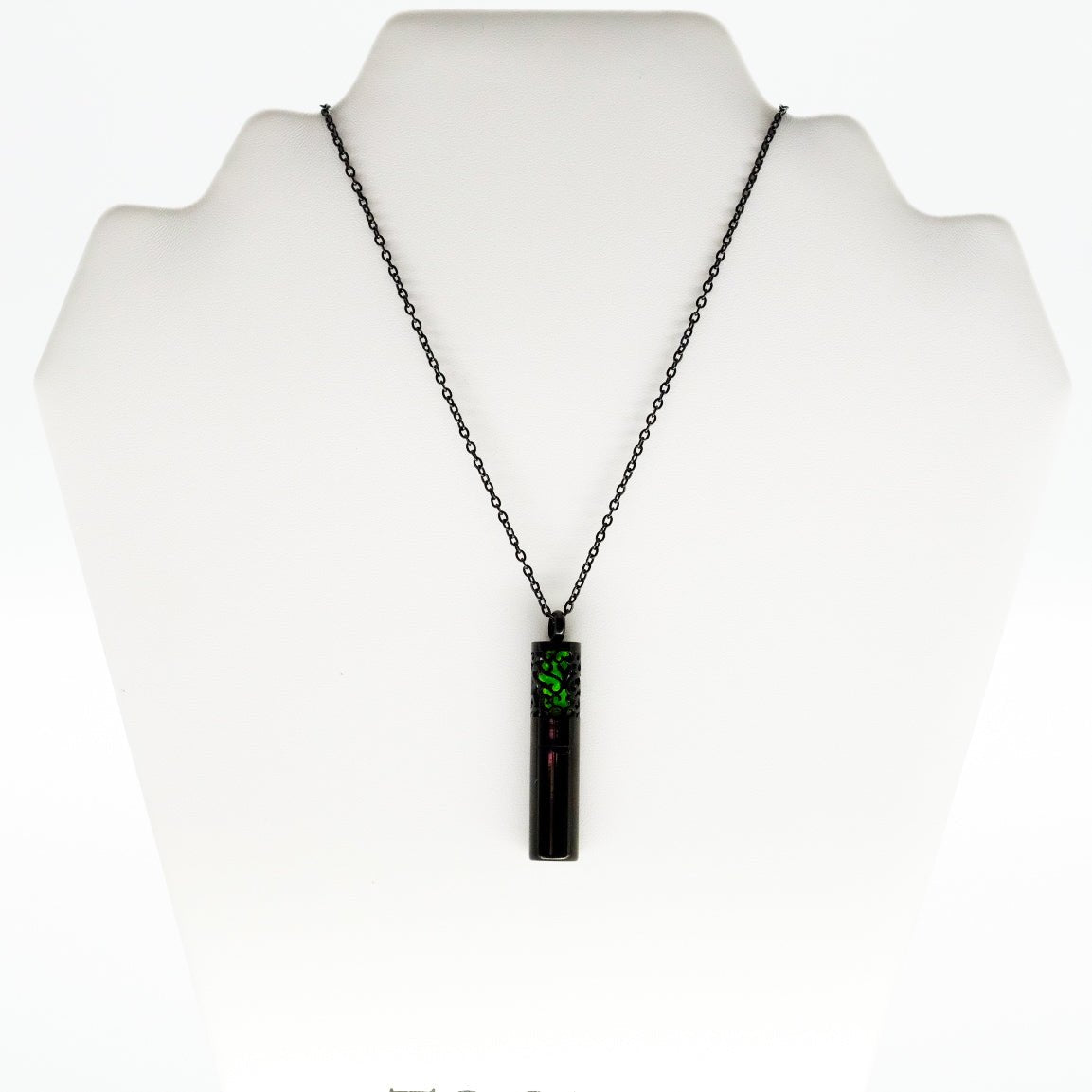 Cylindrical Aromatherapy Necklace with Stainless Steel Container 