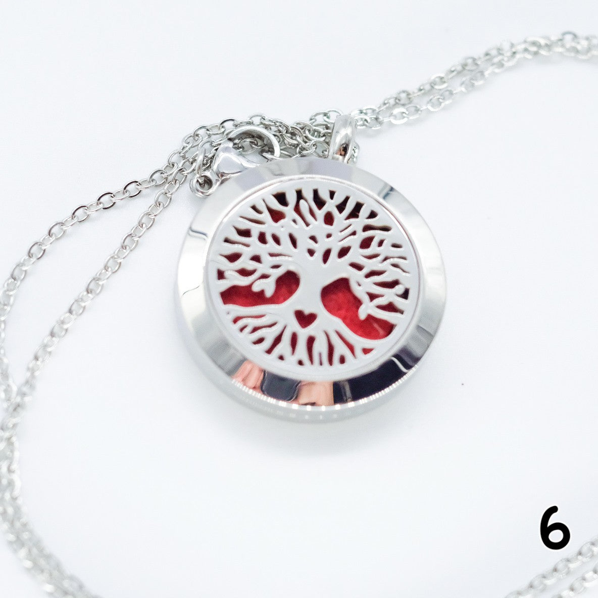 Stainless Steel Round Aromatherapy Necklace 