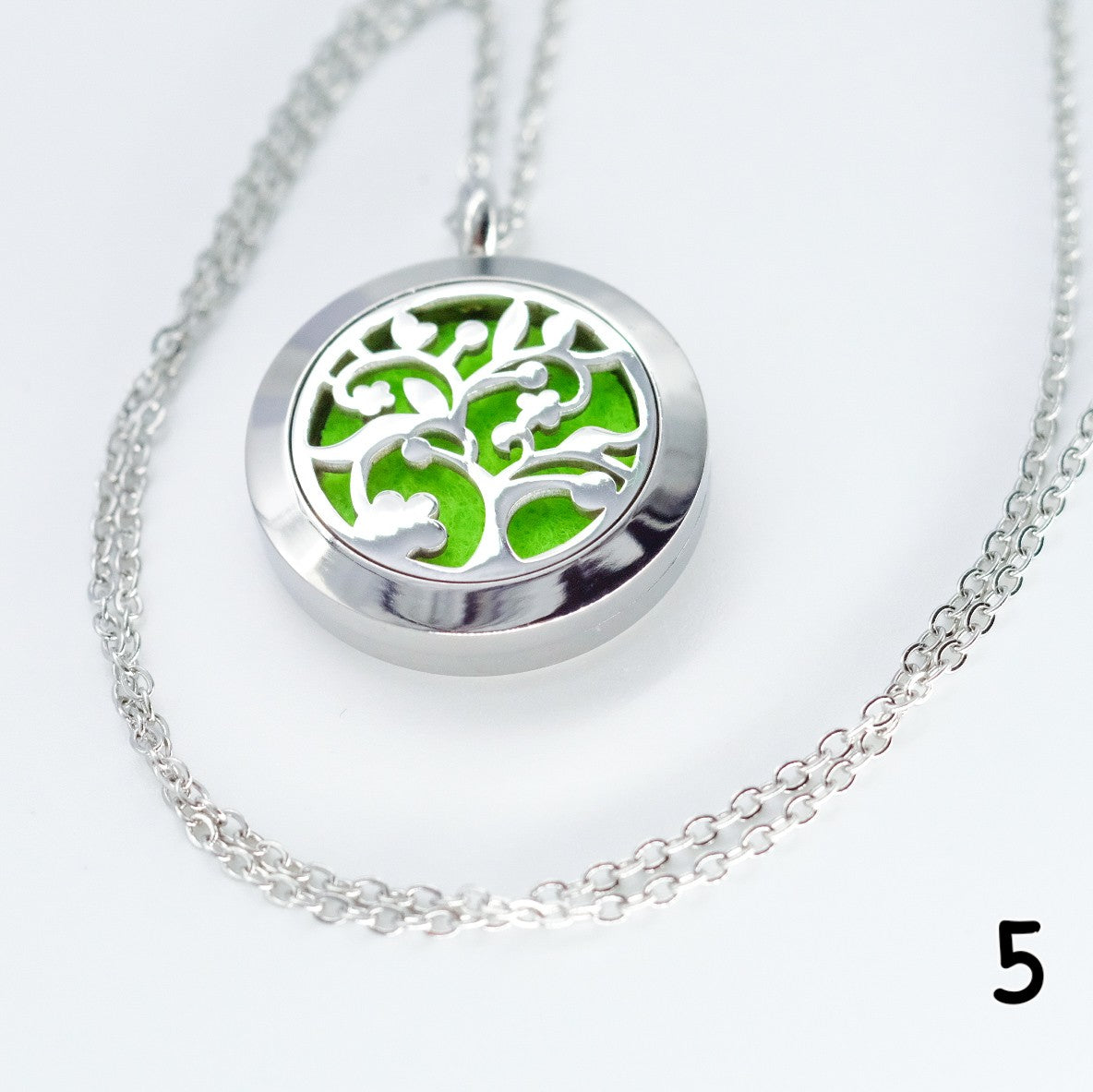 Stainless Steel Round Aromatherapy Necklace 