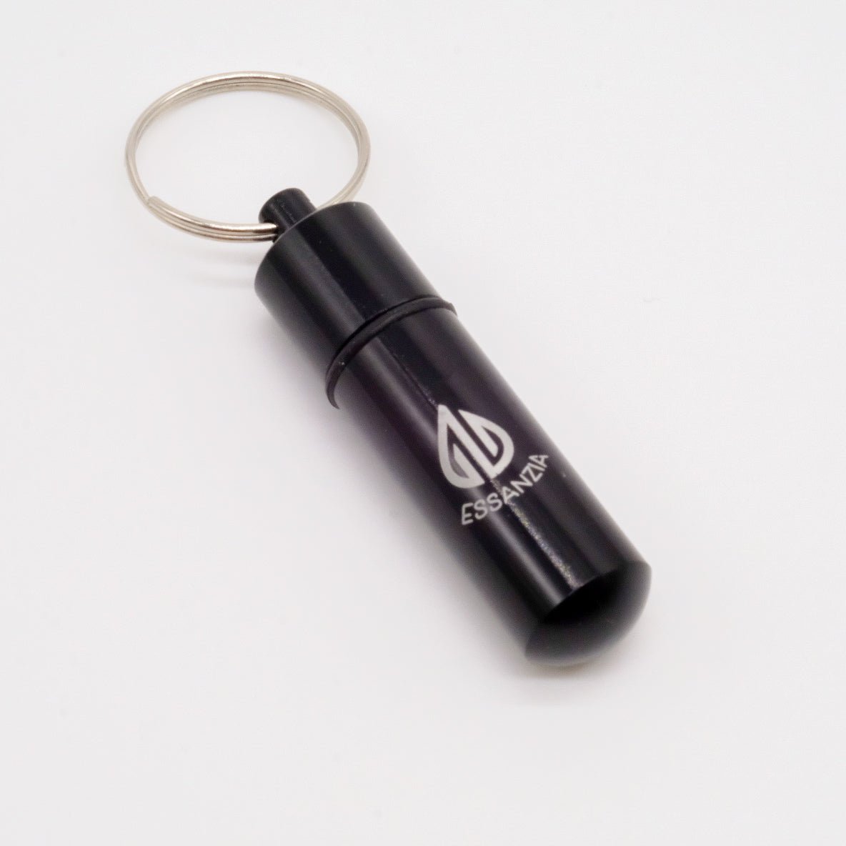 Pilulier de voyage en métal avec porte-clé – Couleurs variées