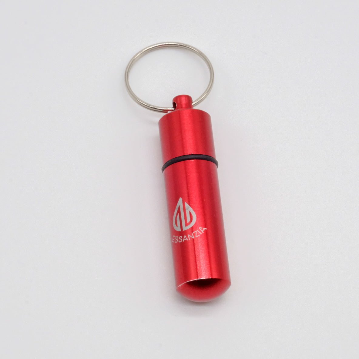 Pilulier de voyage en métal avec porte-clé – Couleurs variées