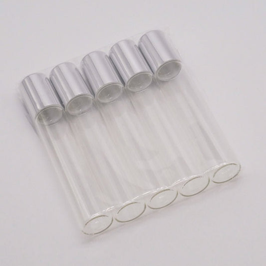 Rouleaux à bille en verre transparent 10 ml, paquet de 5